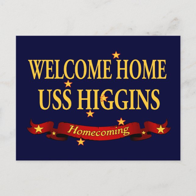 Carte Postale Accueil USS Higgins (Devant)