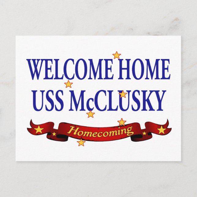 Carte Postale Accueil USS McClusky (Devant)