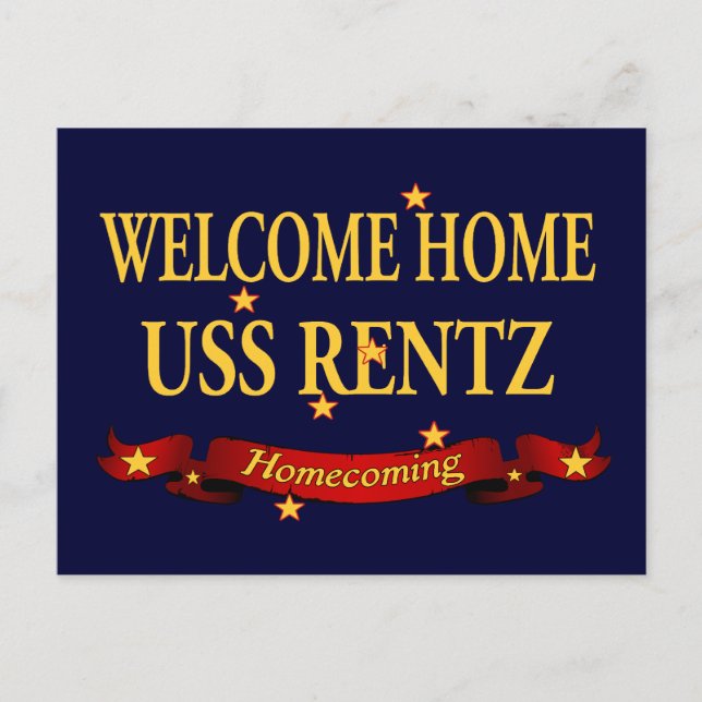 Carte Postale Accueil USS Rentz (Devant)
