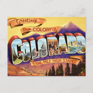 Carte Postale Accueillante Colorado ancienne colorée