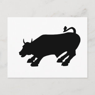 Carte Postale Accuser Black Bull de Wall Street
