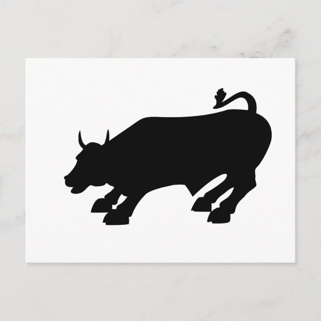 Carte Postale Accuser Black Bull de Wall Street (Devant)