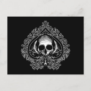 Carte Postale Ace crâne des pique