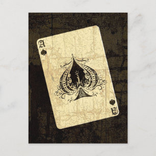 Carte Postale Ace rétro des pique