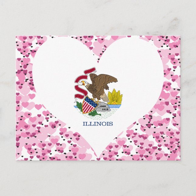 Carte Postale Acheter drapeau de l'Illinois (Devant)