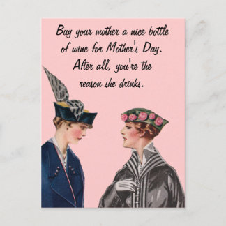 Carte Postale Achetez À Votre Mère Une Bouteille De Vin