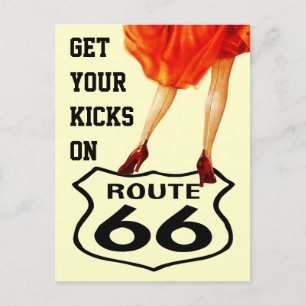 Carte postale ACHETEZ VOS KICKS SUR LA ROUTE 66 St