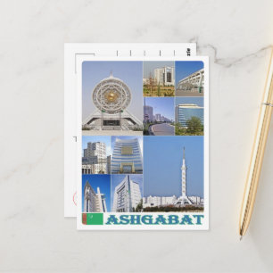 Carte Postale Achgabat - Turkménistan - Mosaïque -