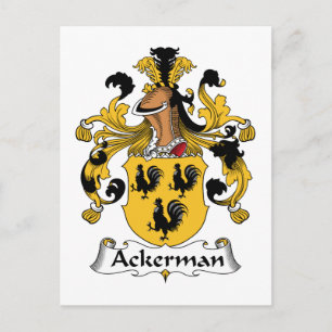 Carte Postale Ackerman Family Crest