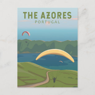 Carte Postale Açores Portugal Voyage Art Vintage