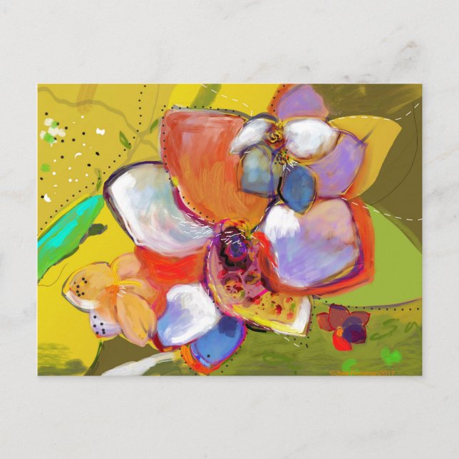 Carte postale Acorn et Flower (Devant)