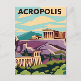 Carte Postale Acropole Athènes, Grèce