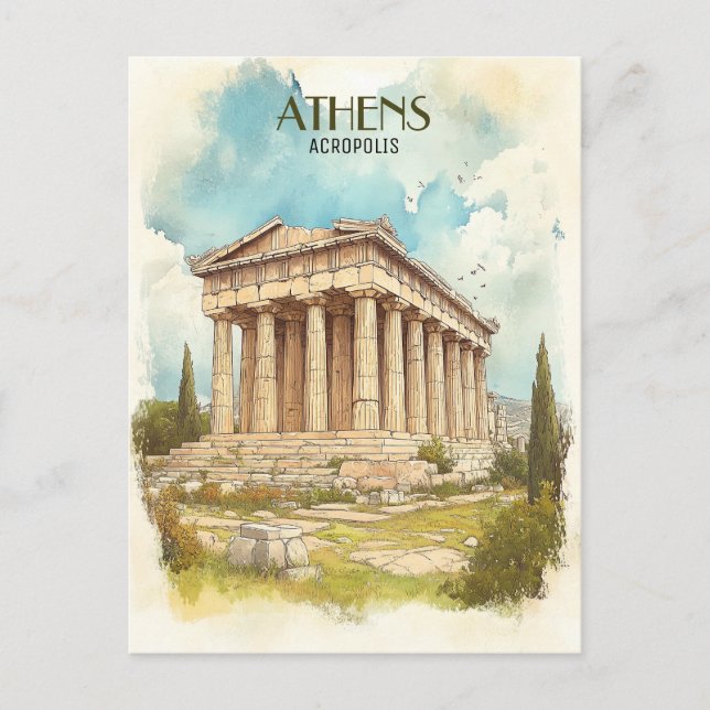 Carte Postale Acropole, Athènes Grèce Voyage (Devant)