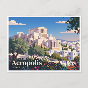 Carte Postale Acropole d'Athènes Grèce