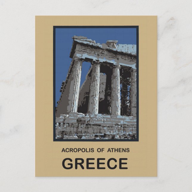 Carte Postale Acropole d'Athènes Grèce (Devant)