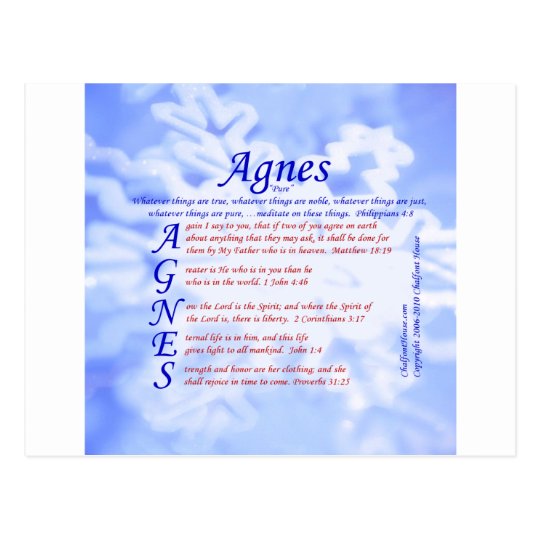 Carte Postale Acrostiche D Agnes Zazzle Fr