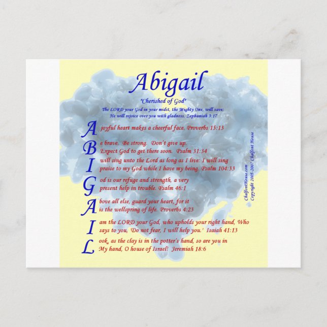 Carte Postale Acrostique abigail (Devant)