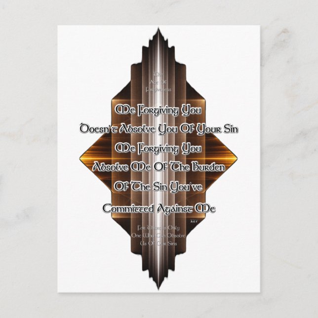 Carte Postale Acte De Pardon (Devant)