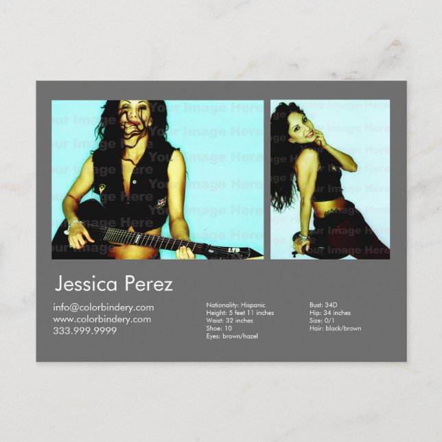 Carte Postale Acteur et modèle 2 Tiré Tiré Tige Gris foncé Captu (Devant)