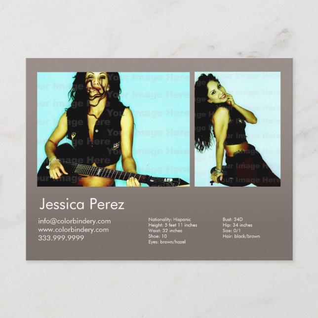 Carte Postale Acteur et modèle 2 Tiré Tiré Tiré Tiré Gray Comp (Devant)