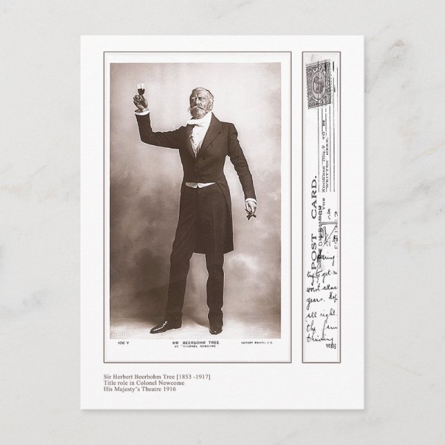 Carte Postale Acteur Herbert Beerbohm Tree (Devant)