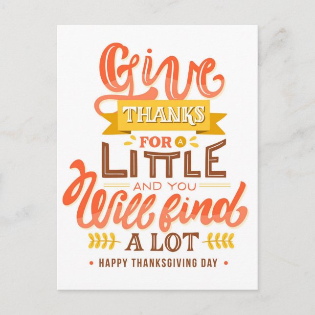 Carte Postale Action de grâce (Devant)