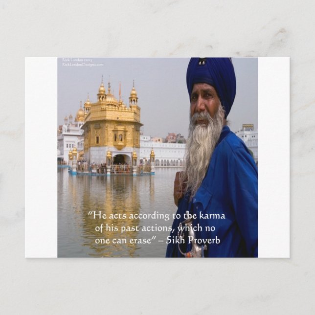 Carte Postale Actions/Karma proverbe sikh (Devant)