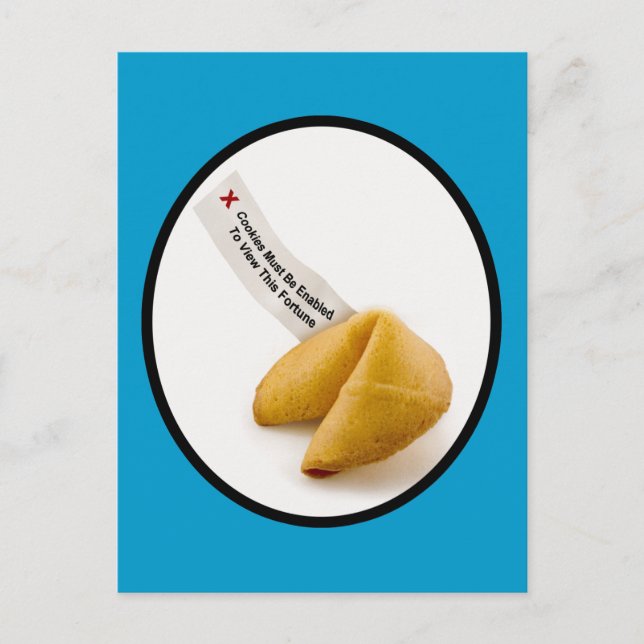 Carte Postale Activer les cookies Fortune (Devant)