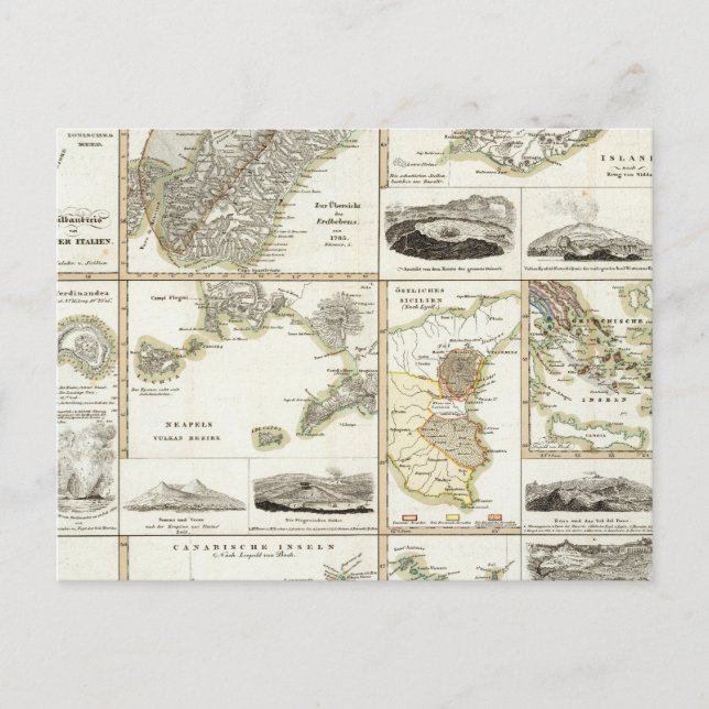 Carte Postale Activité volcanique de l'Atlantique (Devant)