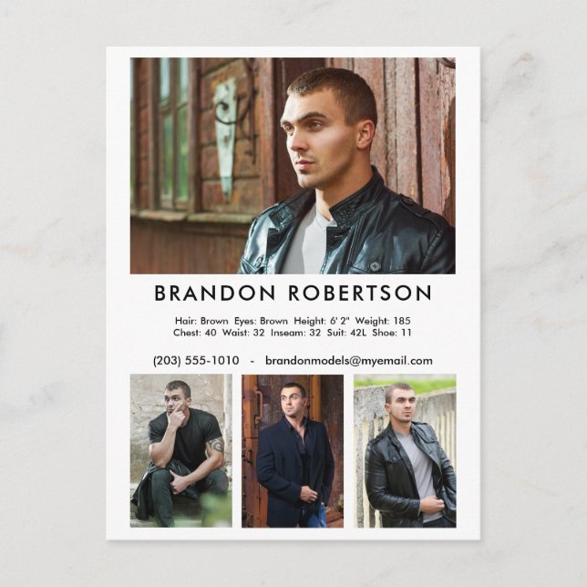 Carte Postale Actor Model 4 Modèle photo Promotionnels (Devant)