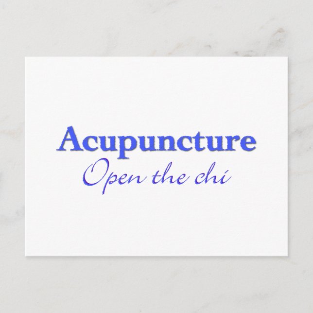 Carte Postale Acupuncture - Ouvrez le chi (Devant)
