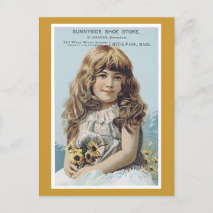Carte Postale Ad Étiquette Sunnyside Chaussure Store Victorian P