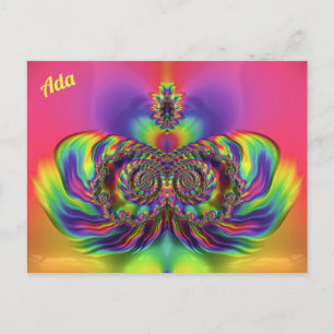 Carte Postale ADA ~ Motif de conception 3D ~ Couleurs multiples