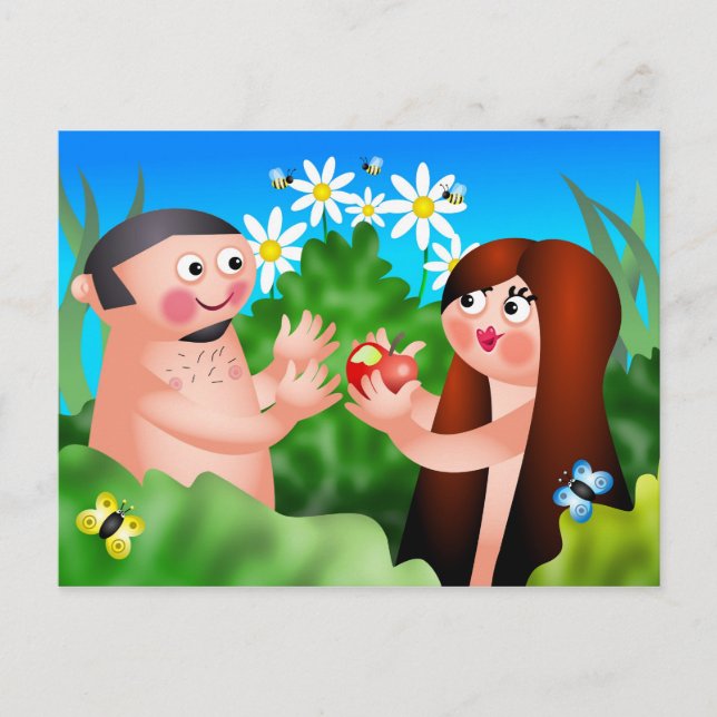 Carte Postale Adam et Eve (Devant)