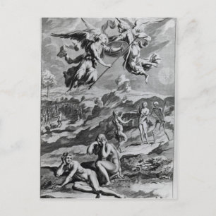 Carte Postale Adam et Eve après la chute