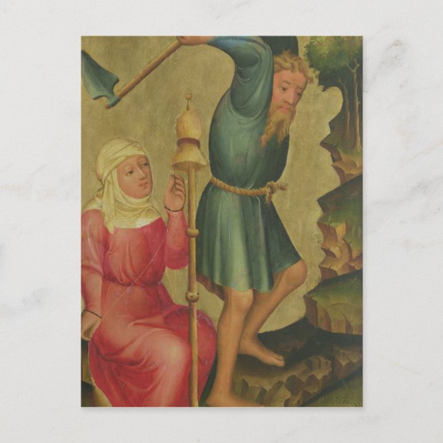 Carte Postale Adam et Eve au travail (Devant)