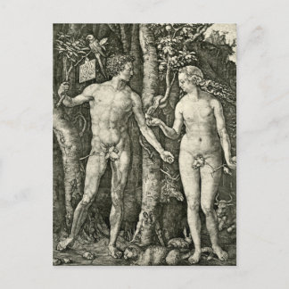 Carte Postale Adam et Eve par Albrecht Durer