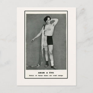 Carte Postale Adam & Eve Half Man Half Woman