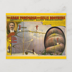 Carte Postale Adam Forepaugh et Sells Brothers Poster Circus