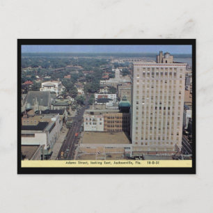 Carte Postale Adams St, Jacksonville FL Vintage