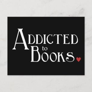Carte Postale Addicité aux livres