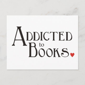 Carte Postale Addicité aux livres