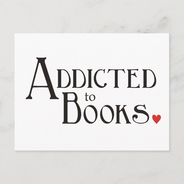 Carte Postale Addicité aux livres (Devant)