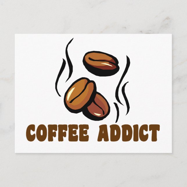 Carte Postale Addict au café (Devant)