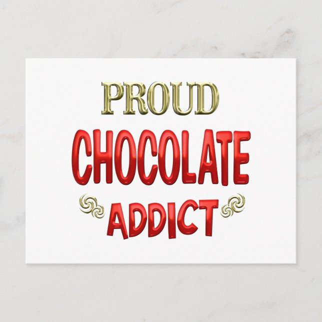 Carte Postale Addict au chocolat (Devant)