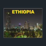Carte Postale Addis-Abeba, Éthiopie En Nuit<br><div class="desc">Carte postale d'Addis-Abeba,  Éthiopie la nuit.</div>