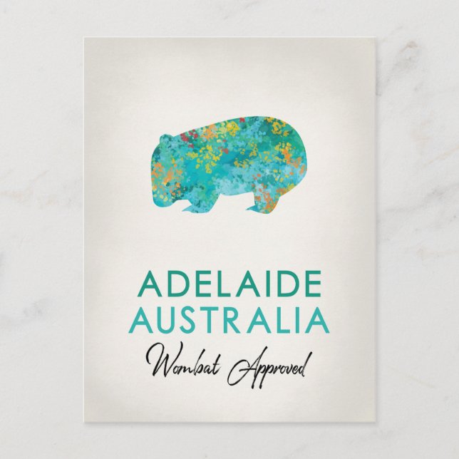 Carte Postale Adélaïde Australie Wombat (Devant)