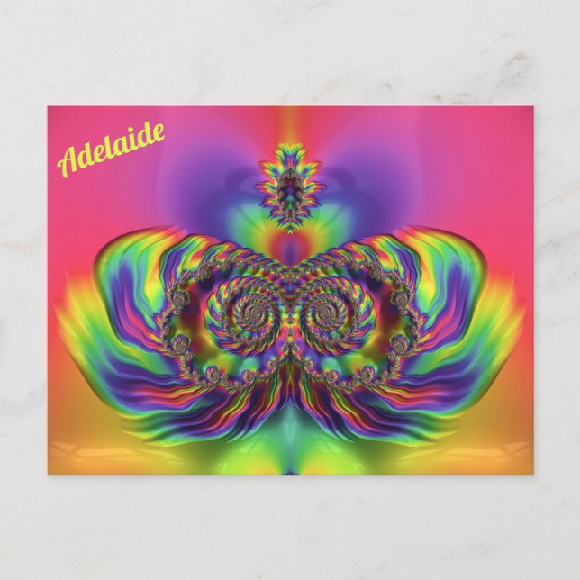 Carte Postale ADELAIDE ~ Motif de conception 3D ~ Multi Couleurs (Devant)