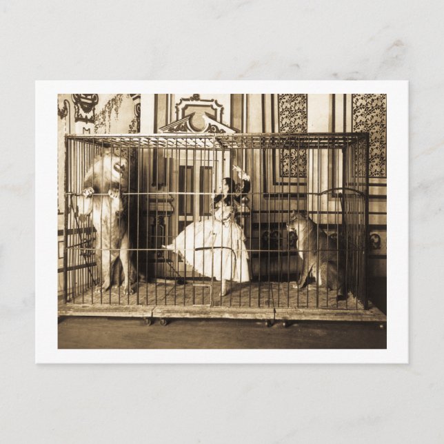 Carte Postale Adgie et ses Lions Formés1897 (Devant)