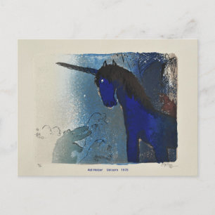 Carte Postale Adi Holzer Unicorn 1975